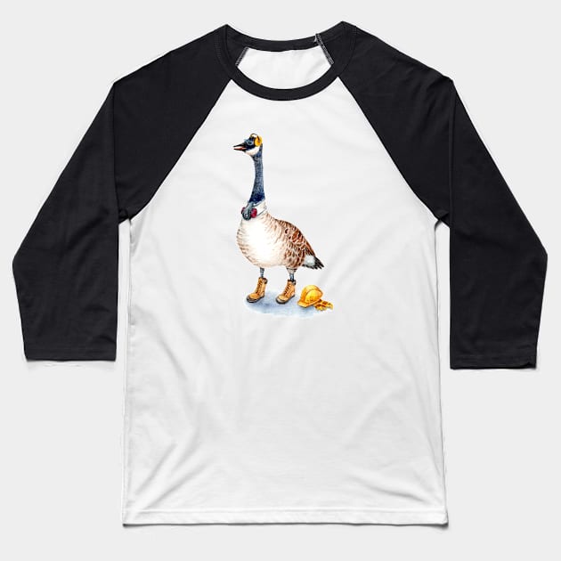 Safety Goose Baseball T-Shirt by Goosi